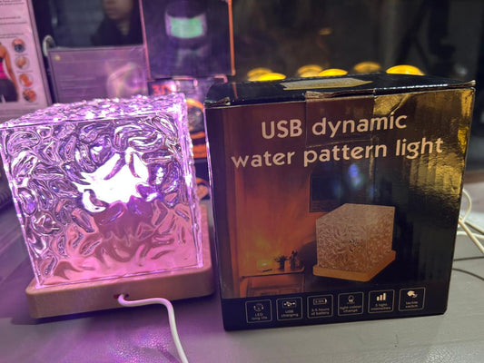 Rotating Crystal Flame Lamp
