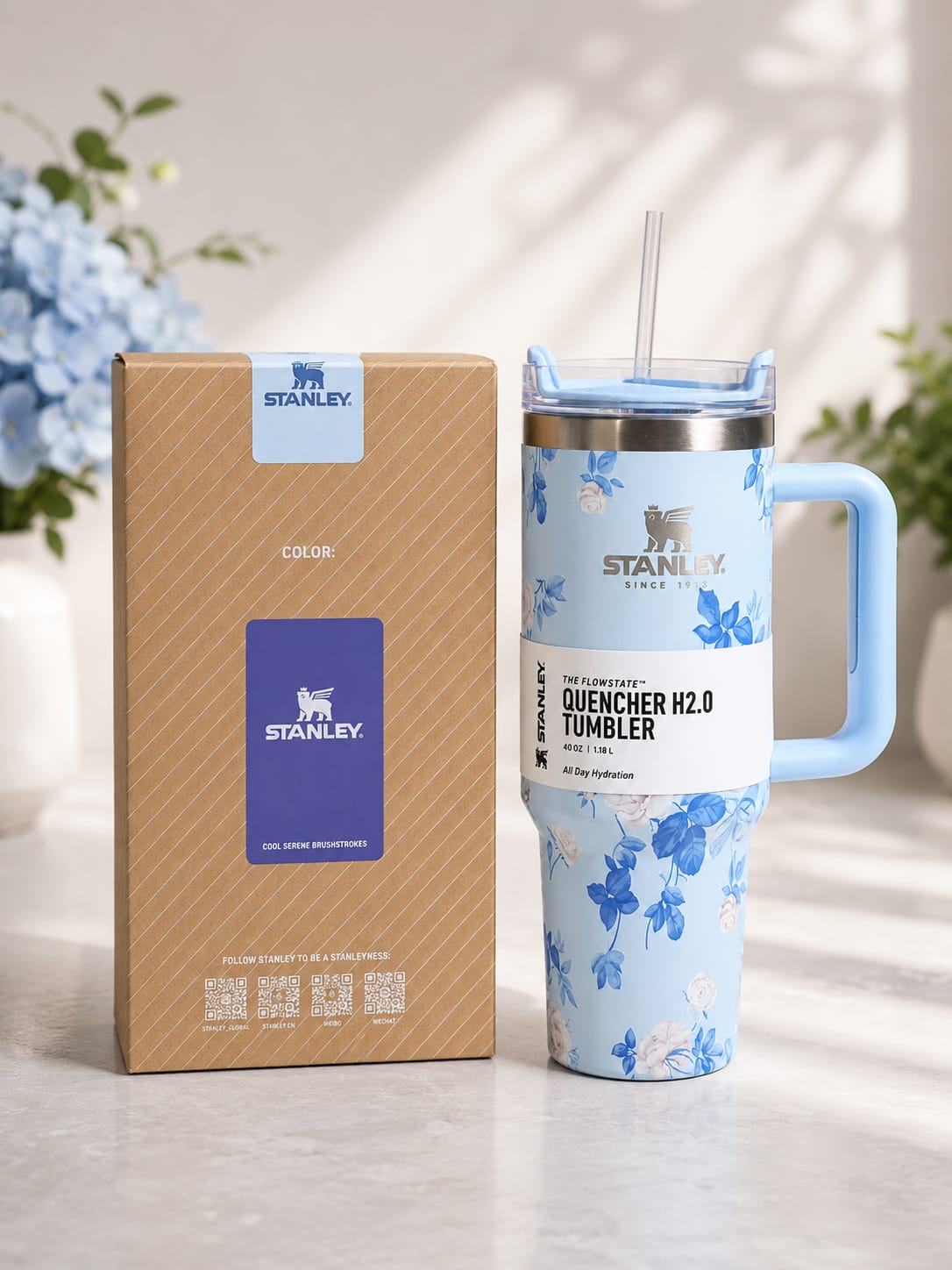 Stanley 40oz Floral Tumbler