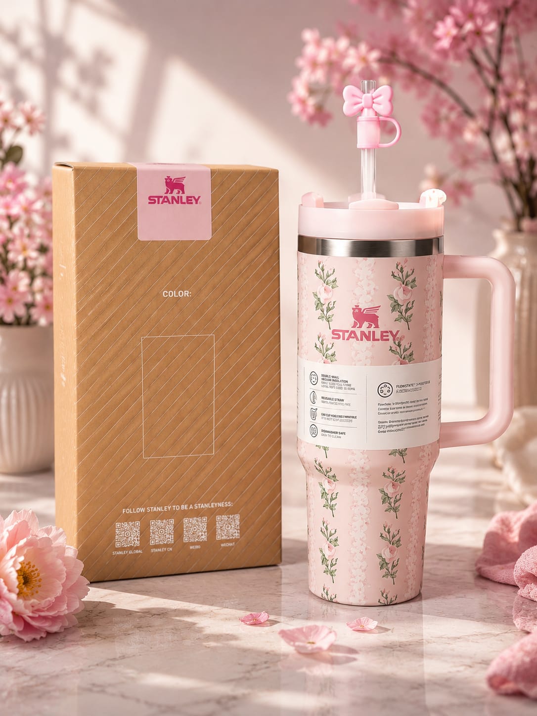 Stanley 40oz Floral Tumbler