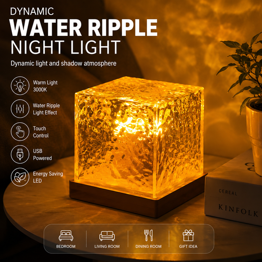 Rotating Crystal Flame Lamp
