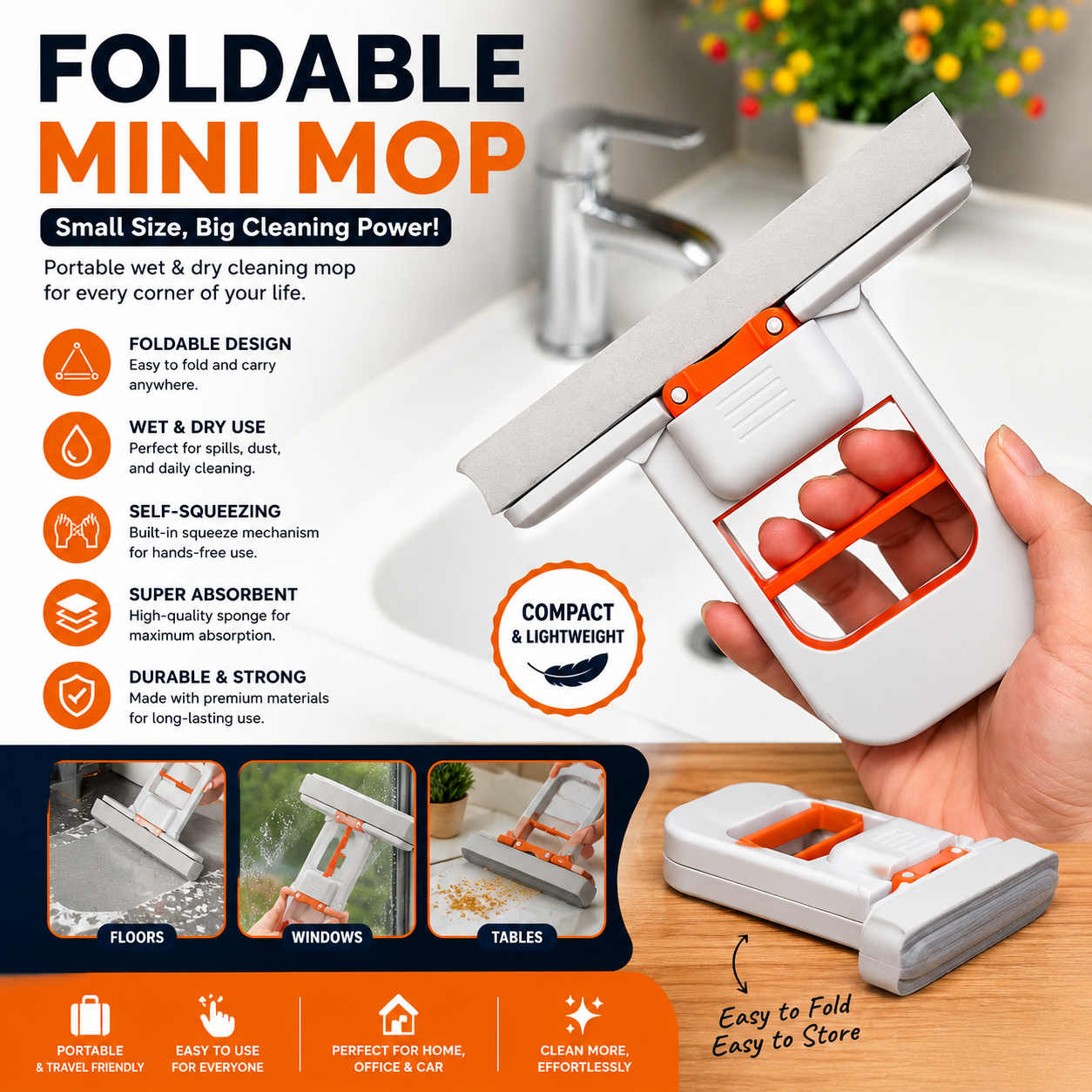 Foldable Mini Mop