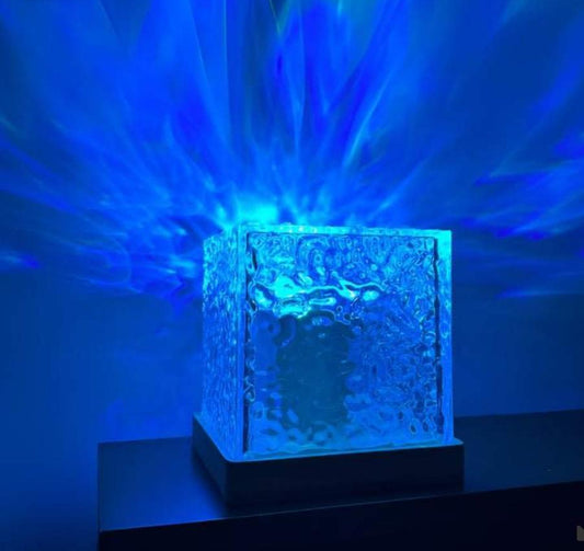 Rotating Crystal Flame Lamp
