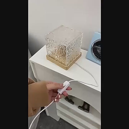 Rotating Crystal Flame Lamp